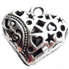 Hollow Bali Pendant Zinc Alloy Jewelry Findings, Lead-free, Heart, 20x20mm, Sold by Bag