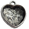 Zinc Alloy Pendant Settings, Lead-free, Outside diameter:17x20mm Inside diameter:14mm, Sold by Bag