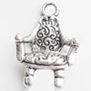 Pendant, Zinc Alloy Jewelry Findings, Lead-free, chair, 14x20mm, Sold by Bag