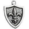 Pendant, Zinc Alloy Jewelry Findings, Lead-free, 17x22mm, Sold by Bag