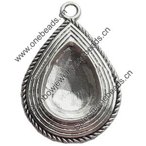 Zinc Alloy Pendant Settings, Lead-free, 35x52mm, Sold by Bag