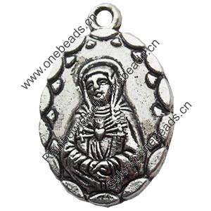 Pendant, Zinc Alloy Jewelry Findings, Lead-free, 18x27mm, Sold by Bag