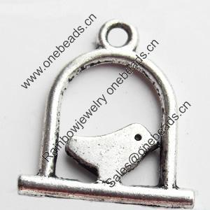 Pendant, Zinc Alloy Jewelry Findings, Lead-free, 15x17mm, Sold by Bag