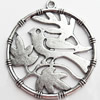 Pendant, Zinc Alloy Jewelry Findings, Lead-free, 31x34mm, Sold by Bag