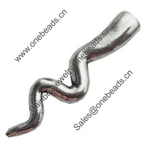 Zinc Alloy Cord End Caps Lead-free, 9x35mm,hole:3mm, Sold by Bag 
