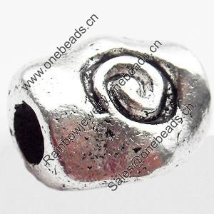 Beads, Zinc Alloy Jewelry Findings, Lead-free, 13x12mm, Hole:4mm, Sold by Bag