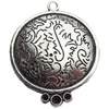 Pendant, Zinc Alloy Jewelry Findings, Lead-free, 38x48mm, Sold by Bag