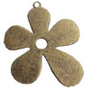 Pendant, Zinc Alloy Jewelry Findings, Lead-free, Flower, 57x66mm, Sold by Bag