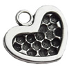 Pendant, Zinc Alloy Jewelry Findings, Lead-free, Heart, 18x16mm, Sold by Bag