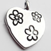 Pendant, Zinc Alloy Jewelry Findings, Lead-free, Heart, 15x19mm, Sold by Bag