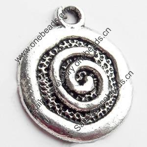 Pendant, Zinc Alloy Jewelry Findings, Lead-free, 15x19mm, Sold by Bag