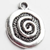 Pendant, Zinc Alloy Jewelry Findings, Lead-free, 15x19mm, Sold by Bag