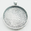 Zinc Alloy Pendant Settings, Lead-free, Outside diameter:33x42mm, Interior diameter:30mm, Sold by Bag