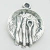 Pendant, Zinc Alloy Jewelry Findings, Lead-free, 15x19mm, Sold by Bag