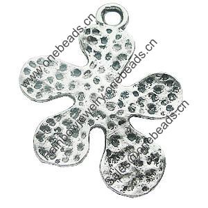 Pendant, Zinc Alloy Jewelry Findings, Lead-free, Flower 35x47mm, Sold by Bag