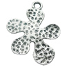Pendant, Zinc Alloy Jewelry Findings, Lead-free, Flower 35x47mm, Sold by Bag