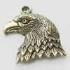 Pendant, Zinc Alloy Jewelry Findings, Lead-free, Animal Head 19x23mm, Sold by Bag