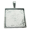 Zinc Alloy Pendant Settings, Lead-free, Outside diameter:27x37mm, Interior diameter:25mm, Sold by Bag