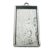 Zinc Alloy Pendant Settings, Lead-free, Outside diameter:24x47mm, Interior diameter:21x40.5mm, Sold by Bag