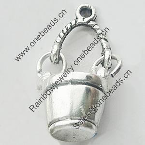 Pendant, Zinc Alloy Jewelry Findings, Lead-free, Heart 13x24mm, Sold by Bag