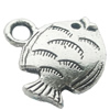 Pendant, Zinc Alloy Jewelry Findings, Lead-free, Fish 19x18mm, Sold by Bag