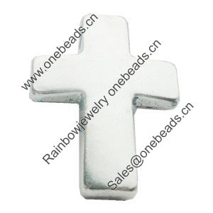 Pendant, Zinc Alloy Jewelry Findings, Lead-free, Cross 28x38mm, Sold by Bag