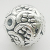 Beads, Zinc Alloy Jewelry Findings, Lead-free, 9mm, Sold by Bag