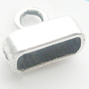 Zinc Alloy Cord End Caps, 13x10mm Hole:11x4mm, Sold by Bag