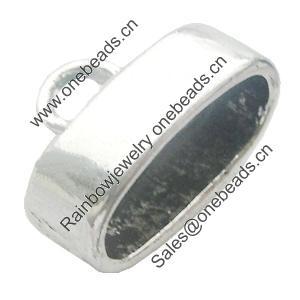 Zinc Alloy Cord End Caps, 15x11mm Hole:13x6mm, Sold by Bag