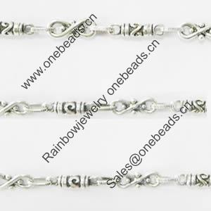 Zinc Alloy chain, Lead-free, Sold by Meter