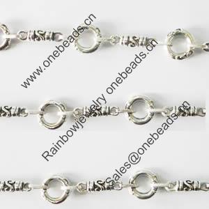 Zinc Alloy chain, Lead-free, Sold by Meter