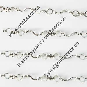 Zinc Alloy chain, Lead-free, Sold by Meter