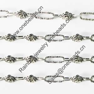 Zinc Alloy chain, Lead-free, Sold by Meter