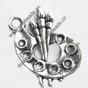 Pendant, Zinc Alloy Jewelry Findings, Lead-free, 16x16mm, Sold by Bag