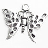 Pendant, Zinc Alloy Jewelry Findings, Lead-free, Butterfly, 20x18mm, Sold by Bag