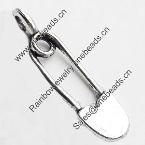 Pendant, Zinc Alloy Jewelry Findings, Lead-free, 8x28mm, Sold by Bag