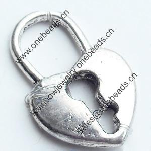 Pendant, Zinc Alloy Jewelry Findings, Lead-free, 13x20mm, Sold by Bag