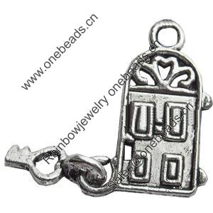 Pendant, Zinc Alloy Jewelry Findings, Lead-free, 12x17mm, Sold by Bag