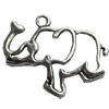 Pendant, Zinc Alloy Jewelry Findings, Lead-free, elephant, 31x26mm, Sold by Bag