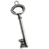 Pendant, Zinc Alloy Jewelry Findings, Lead-free, Key, 43x13mm, Sold by Bag