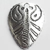 Pendant, Zinc Alloy Jewelry Findings, Lead-free, 17x22mm, Sold by Bag