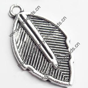 Pendant, Zinc Alloy Jewelry Findings, Lead-free, 13x24mm, Sold by Bag