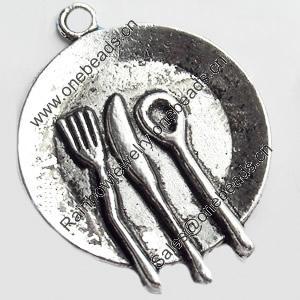 Pendant, Zinc Alloy Jewelry Findings, Lead-free, 23x30mm, Sold by Bag