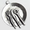 Pendant, Zinc Alloy Jewelry Findings, Lead-free, 23x30mm, Sold by Bag