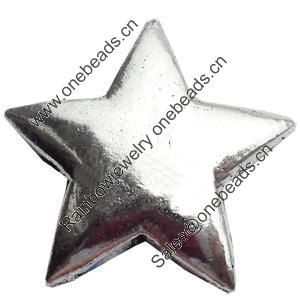 Cabochons, Zinc Alloy Jewelry Findings, Lead-free, Star, 22x22mm, Sold by Bag