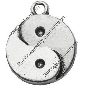Pendant, Zinc Alloy Jewelry Findings, Lead-free, 15x18mm, Sold by Bag