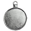 Zinc Alloy Pendant Settings, Lead-free, Outside diameter:29x38mm Inside diameter:26.5mm, Sold by Bag