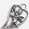 Pendant, Zinc Alloy Jewelry Findings, Lead-free, 13x22mm, Sold by Bag