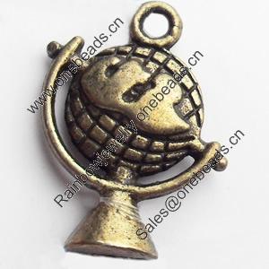 Pendant, Zinc Alloy Jewelry Findings, Lead-free, 16x20mm, Sold by Bag