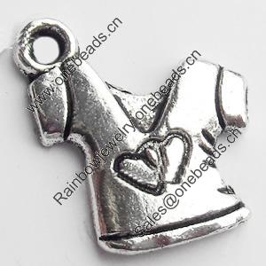 Pendant, Zinc Alloy Jewelry Findings, Lead-free, 13x16mm, Sold by Bag